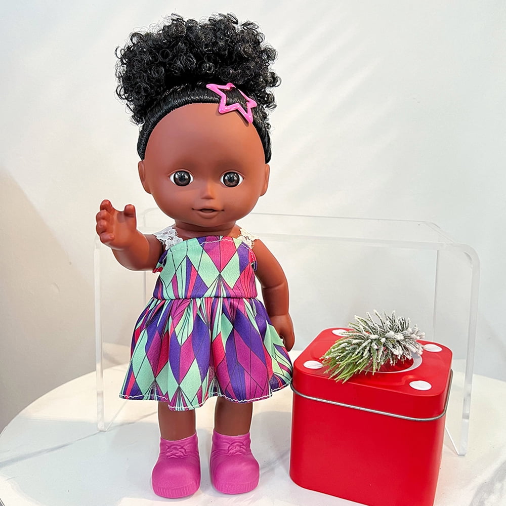 A-Waroom 2 Pcs Black Doll 10 inch African American Body Doll Toys for Girls