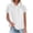 White, variant on Antinious Summer Tops for Women Trendy,Sweatshirt for Women,Ladies Short Sleeve Lapel Pocket Pleated Casual Loose Shirt,Pink,XXL