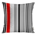 thumbnail image 1 of EREHome Abstract Stripe Pattern Red White Minimal Black Pillow Case 20x20 Inches Pillowcase, 1 of 1