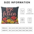 thumbnail image 5 of Leisuo Throw Pillow Case Flower Square Cushion Cover Standard Pillowcase for Men Women Home Decorative Sofa Armchair Bedroom Livingroom, 5 of 5