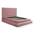 thumbnail image 5 of Eleonora Queen Size Luxurious Upholstered Velvet Bed in Pink Color, 5 of 9