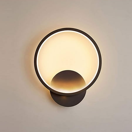 

Indoor Led Wall Light Black Round Warm White \Indoor Wall Light 13W 3000K Indoor Staircase Wall Light Modern Wall Sconce For Hallway Bedroom Living Room