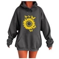 thumbnail image 2 of EchfiProm Womens Fall Sweatshirts Oversized with Pockets Hoodies Gray Pullover Floral Hooded Tunic Tops for Ladies Long Sleeve, 2 of 4