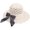 Beige, variant on CoCopeaunts Women Bucket Hat Summer Beach Hollow Breathable Knit Fisherman Hat Outdoor Ladies Foldable Bow Basin Hat Wave Brim