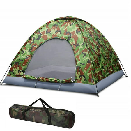 3-4 Person Camping and Backpacking Tents Waterproof Dome Outdoor Sports Tent Camping Sun Shelters for Picnic Fishing Hiking Traveling with Carrying