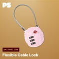 thumbnail image 6 of Popsugar TSA Locks for Luggage - 2 Pack Keyless Cable Lock 3 Digit Combination Padlock for Suitcase, 6 of 6