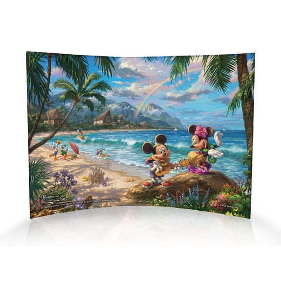 Disney (Mickey and Minnie in Hawaii) 10" x 7" Curved Acrylic Print ACP1007CUR233