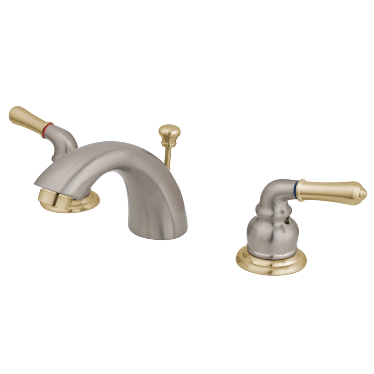 Kingston Brass GKB959 MiniWidespread Bathroom Faucet, Brushed Nickel