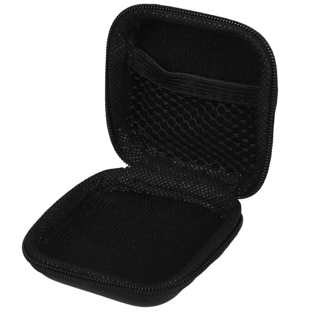 Caja de almacenamiento para auriculares Mini EVA de colores surtidos, estuche portátil de viaje, auriculares, bolsa para cable USB (negro)