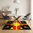 thumbnail image 3 of ODIKA 5'x7' Washable Area Rug Non-Slip, Low Pile, Stain Resistant Alfombra Gamepad Burst Motif Gamer Glowing Border Cracked Field for Guest Room, Lounge, Apartment, 3 of 7