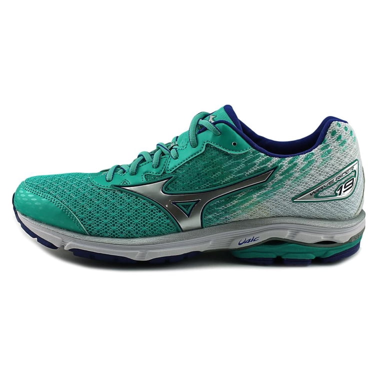 Mizuno Wave Rider 19 Women Round Toe Synthetic Green Running Shoe