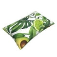 thumbnail image 3 of Balery Watercolor Green Tropical Pillow Covers,Bed Pilowcases,Reversible Plush Throw Pillow Covers End Pillow Encasement,Pillow Case - 14"X20", 3 of 9