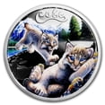 thumbnail image 1 of 2016 Tuvalu 1/2 oz Silver Proof Snow Lynx Cubs, 1 of 3