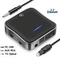 thumbnail image 2 of Adaptador de audio inalámbrico Bluetooth 5.0 Transmisor inalámbrico 2 en 1 Receptor de TV óptica digital Receptor de audio SPDIF Bluetooth con CSR8675 APTX-HD, 2 of 4