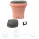 thumbnail image 1 of Lavadora plegable, Mini lavadora de cubo portátil con tapa negra para RV, viaje, apartamento, 100 a 240V, enchufe rosa de la UE, 1 of 10