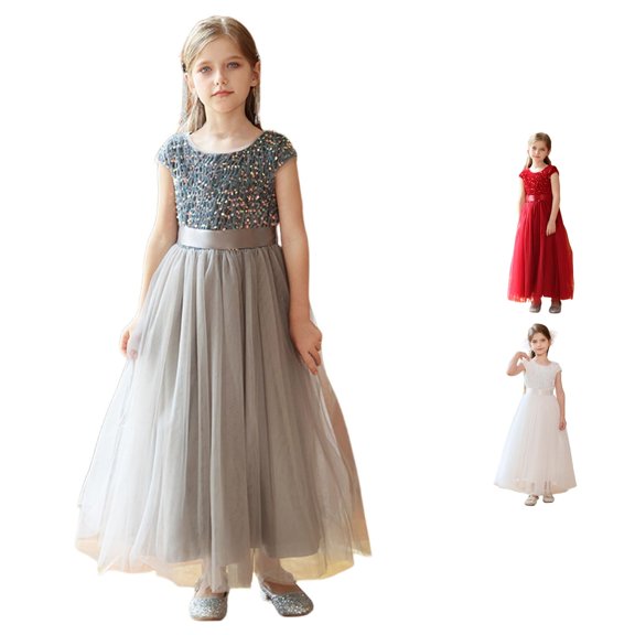 Kids Dress Graceful Tutu Skirt Elegant Gown Stylish Charming Mesh Tulle for Formal Dress Set