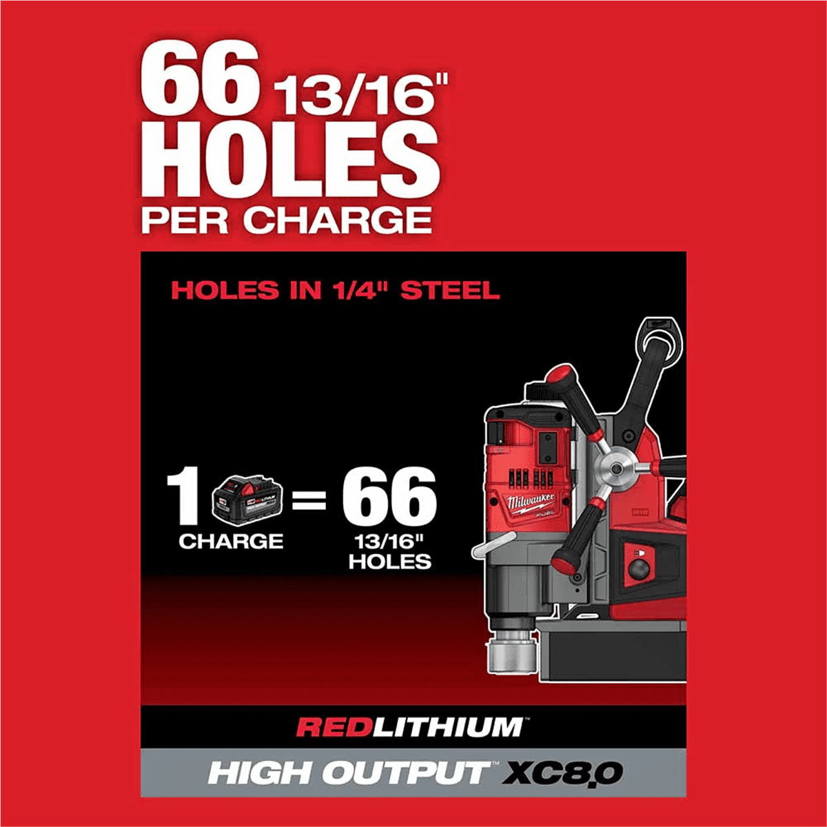 Milwaukee 2788-22HD 18V Cordless 1 1/2" Lineman Magnetic Drill High Demand Kit