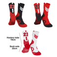 thumbnail image 2 of light gray Calcetines de baloncesto, paquete de 3 calcetines deportivos acolchados calcetines de tripulación para hombres y mujeres Style1, 2 of 5