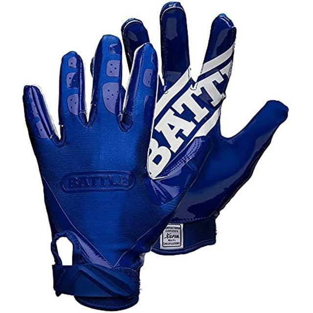 Battle Gants de Football à Double Menace Censé€?Gants Récepteurs Paume Ultra-Adhésifs FBB€?Gants Récepteur Style Pro, Adulte