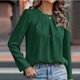 thumbnail image 1 of mfyjkho Tops Para Mujer, Blusa Texturizada Arrugada Para Mujer Con Mangas Largas Y Relajadas Tops De Tallas Grandes S, 1 of 5