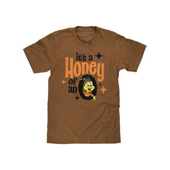 Tee Luv Honey Nut Cheerios Cereal Buzz The Bee Cartoon Mascot Shirt (Men's) (L)