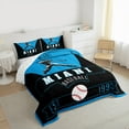 thumbnail image 3 of jejeloiu Baseball City Bedding Comforter Set,Miani Twin Comforter Sets,Deepblue White Bedding Set For Child,Luxury Bedroom Decor Reversible,2pcs, 3 of 8
