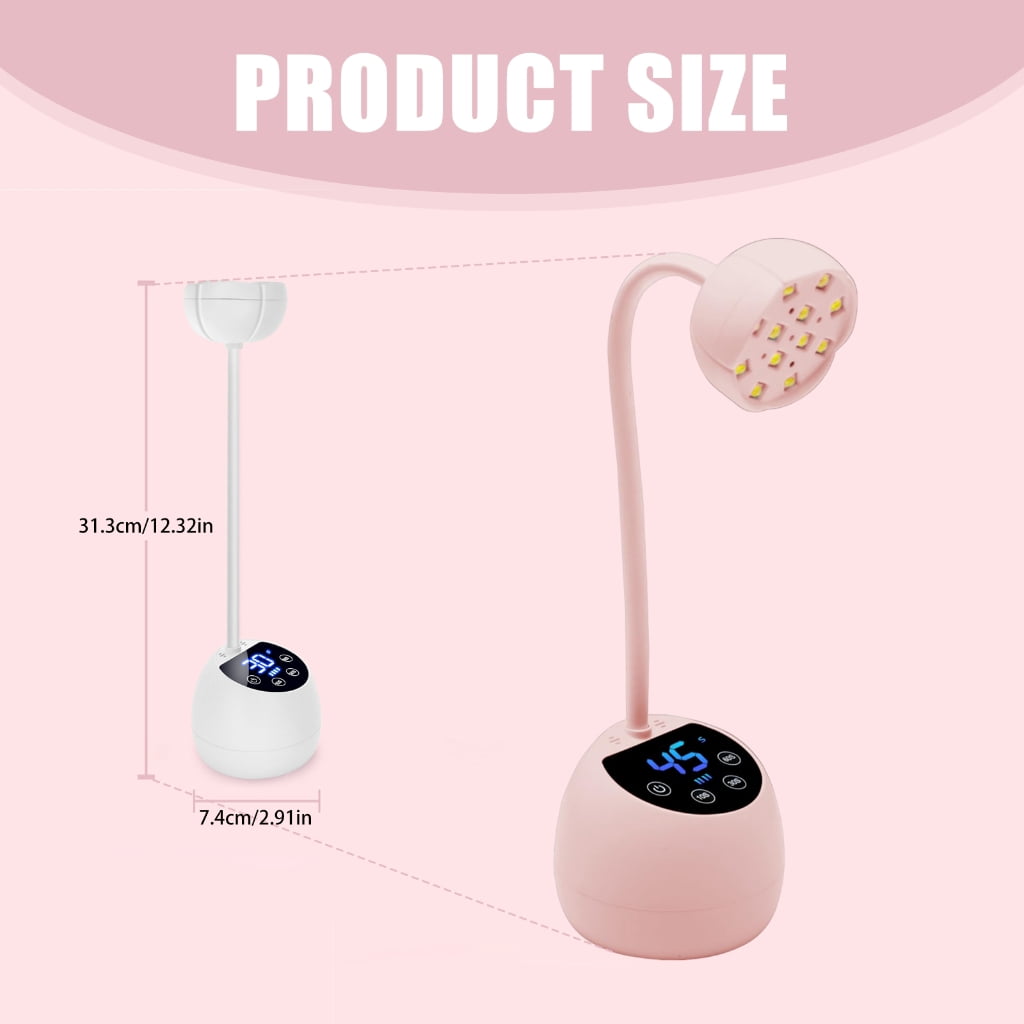 UVS Nails Lamp Gooseneck UVS Light for Gel Nails Polish Flashs LED Nails Lamp with Three Timers Sensors Home Salon