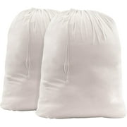 Cotton Laundry Bags W/ Drawstring Closure, 2 Pcs. 28x36