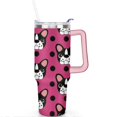 thumbnail image 2 of Personalized Dog Lover Gift Idea - 40oz Insulated Tumbler with Straw for Women - Non-Slip Handle Coffee Travel Cup, 2 of 7