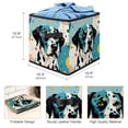 thumbnail image 3 of Spotted Dog Large Capacity Foldable Storage Basket with Handle - 10.8"x10.5"x10.6" for Storage Baskets, Storage Box, Toy Box, 3 of 6