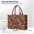 thumbnail image 3 of Large Capacity Tote Bag,Brown Cartoon Dinosaurs Fossils Pattern Handbag Fashion Luxury Tote Bag,15.7"x13"x 5.1" Inches,Laptop Compatible, 3 of 6