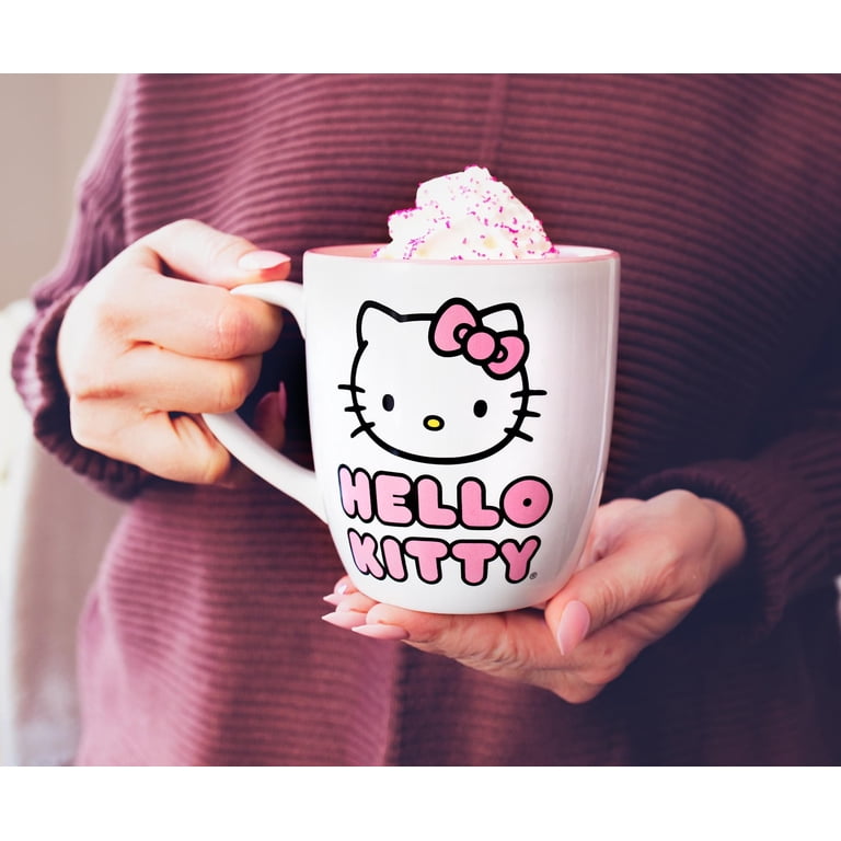 Sanrio Hello Kitty Perfect Pink 18-Ounce Ceramic Mug and Coaster