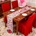 thumbnail image 6 of Lilixerw 13x71 Inch Valentine's Day Love Heart Pattern Table Runner,Anti-Slip Non-Pilling Table Mat,Polyester Fabric Tablecloth with Romantic Print for Wedding Anniversary Dining Decor,Pink, 6 of 6