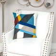 thumbnail image 3 of Parkland Collection Zenza Blue Geometric Decorative Throw Pillow, 20 x 20 Contemporary Accent Pillow, 3 of 7