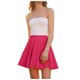 thumbnail image 2 of Faldas de Verano Cortas de la Mujer A-Línea Color Sólido Medio Mini Falda Casual Cintura Elástica, Faldas de Línea a para las Mujeres, 2 of 5