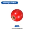 thumbnail image 3 of Uxcell M6 perilla de bola roscada de 20 mm de diámetro para manija de máquina, roja, 3 of 6