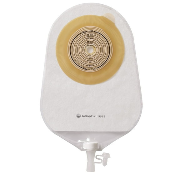Assura Urostomy Pouch Drainable 3/8 to 2-1/8 Inch Stoma 10-3/4 Inch Length 1pc System Transparent 5585, 10 Ct