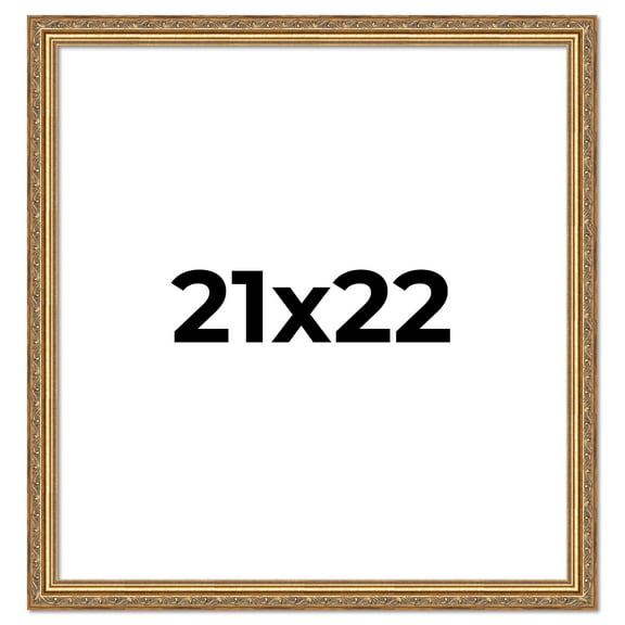 21x22 Frame Gold Solid Wood Picture Frame Width 1.25 Inches | Interior Frame Depth 0.375 Inches |