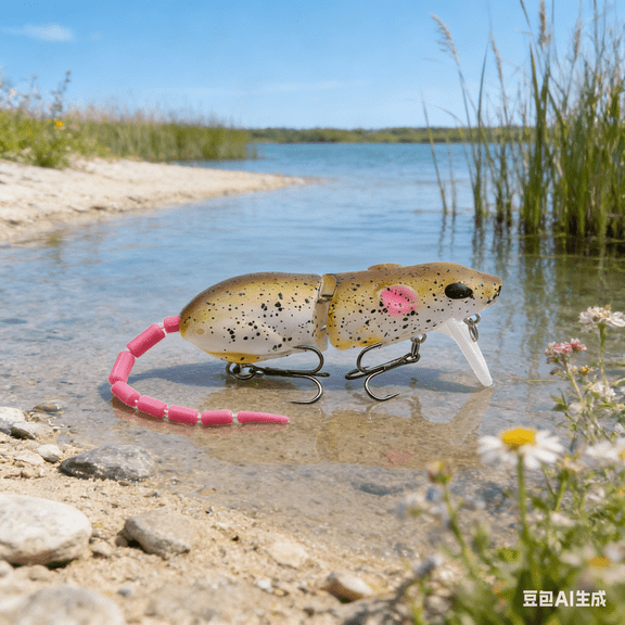 Bisitoy Topwater Mouse Fishing Lures, Premium Hard Bait Kit for Topwater Fishing Enthusiasts