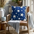 thumbnail image 2 of 4th of July Pillow Covers 18x18 Inch Set of 2 Patriotic Blue Stars Decorative Throw Pillows American Memorial Independence Day Pillow Cases Farmhouse Home Decor for Cushion Couch Sofa Outdoor, 2 of 6
