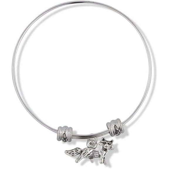 Fox 3D Fancy Charm Bangle