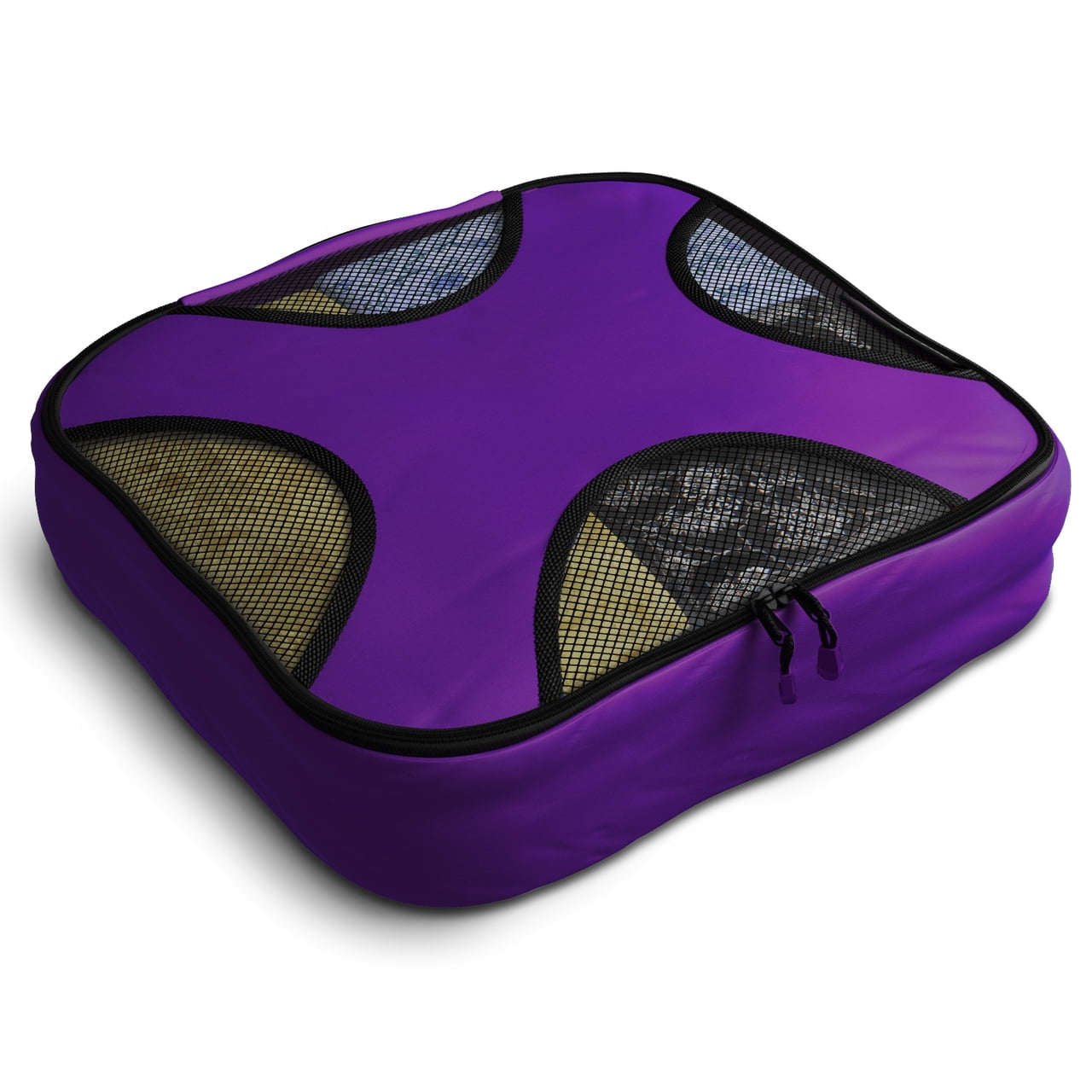 Shacke Pak - 4 Set Packing Cubes - Travel Organizers with Laundry Bag (Orchid Purple)