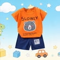 thumbnail image 5 of Bovxnpu Toddler Boys Summer Clothing Sets Kids Graphic T Shirt Shorts Short Sleeve Outfit Set, 5 of 6