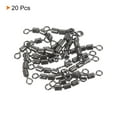 thumbnail image 3 of High Speed 3 Roller Swivel, 26lb Copper Barrel Bead Chain Rolling, Black 20 Pack, 3 of 6