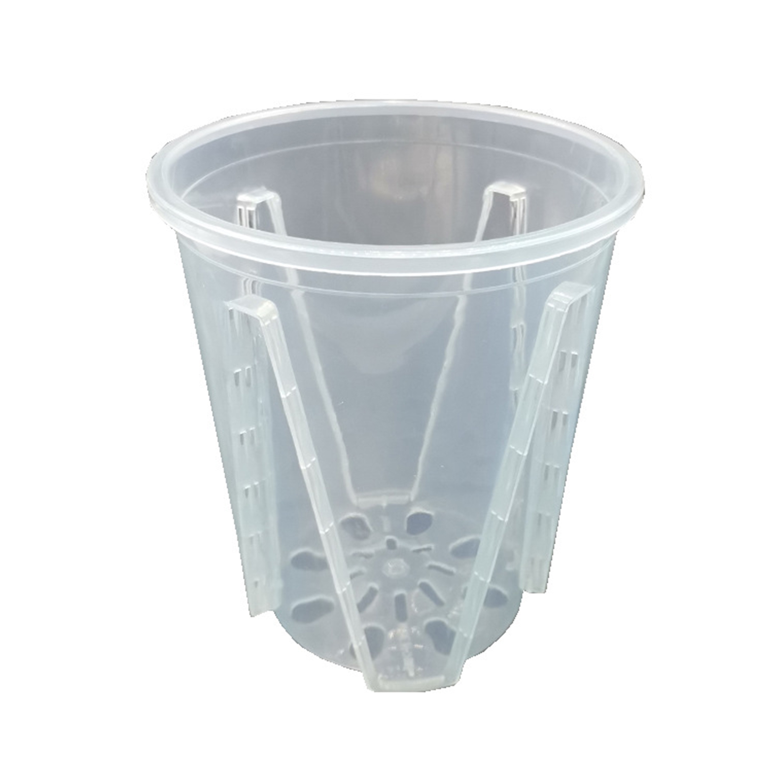 AUREVOIR Transparent Flower Pot Clear Seedling Pots with Drainage Hole For Phalaenopsis Orchid