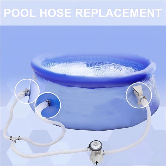 HIBIBUD 2Pcs Replacement Hose For Above Ground Pools,1.25" Diameter,39" Long Accessory Pool Pump Replacement Hose,Filter Pump Hose Compatible with Pump Models