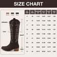 thumbnail image 7 of Ecetana Cowboy Boots for Women Wide Calf Cowgirl Boots with Classic Embroidered Chunky Heel Western Boots, 7 of 7
