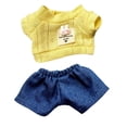 thumbnail image 2 of Mini ropa para muñecas, ropa para muñecas de niña, elegante con tocado de flores, conjunto de vestido para muñecas para niñas pequeñas, colgante para conjunto de camisa amarilla, 2 of 8