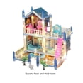 thumbnail image 2 of Ounissouiy ABS Dollhome portátil lindo desmontable simulación reemplazo decorativo DIY hogar dormitorio niñas juguete regalo de cumpleaños Muebles de casa de muñecas Casa de 2 capas y 3 Ounissouiy FN011643-02, 2 of 6