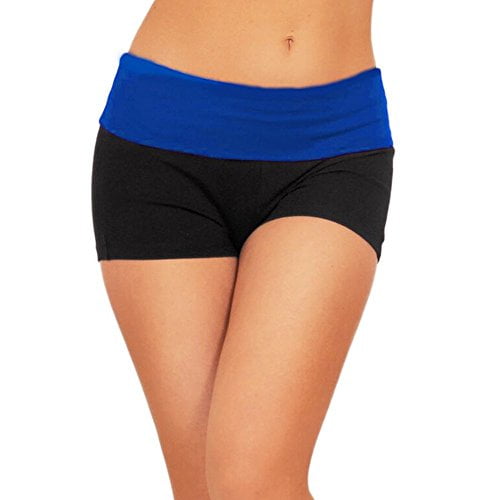 Acasic Summer Women?s Sexy Mini Knockout Yoga Exercise Gym Workout Fitted Shorts